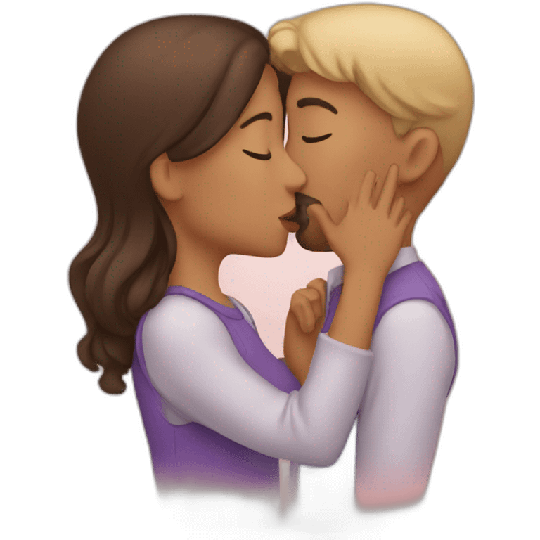 Couple kiss together  emoji