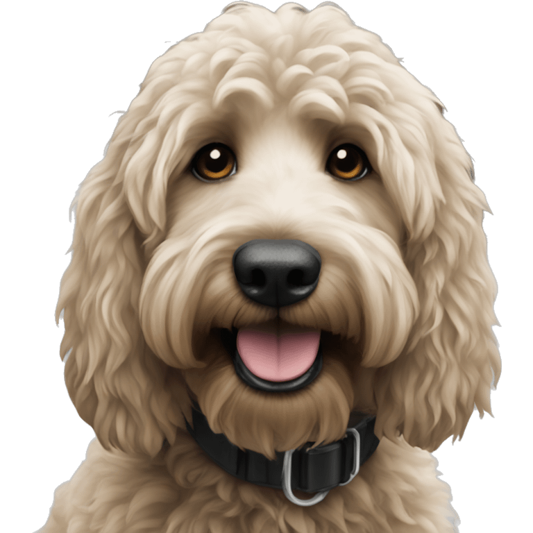 Black golden doodle emoji