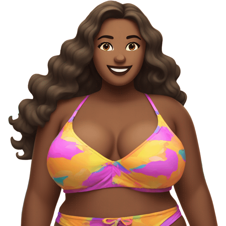 big lady bikini emoji