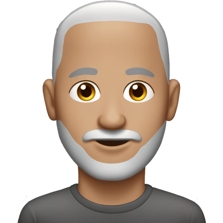 bald guy with grays in a bead emoji