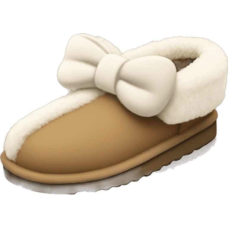 Ugg slippers with a bow on the back emoji