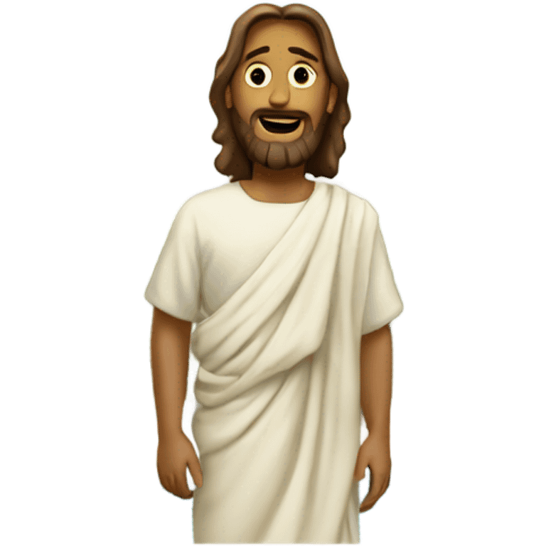 jesus emerging from a pool emoji