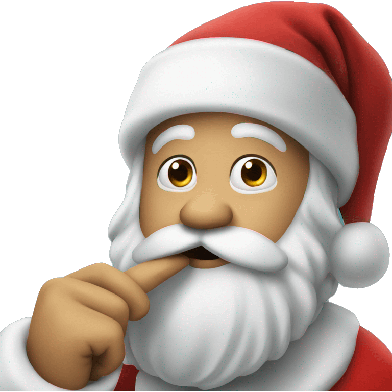 santa shushing  emoji