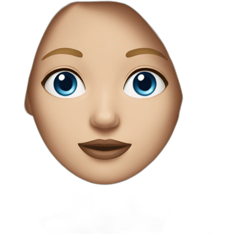 Memoji of a woman with blond hair and blue eyes emoji