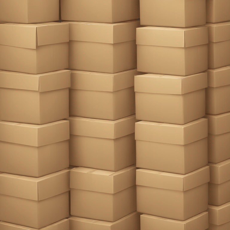 Boxes and packages stacked emoji