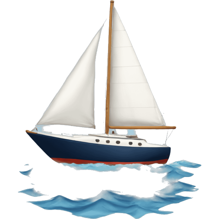 Sailboat with navy hull emoji