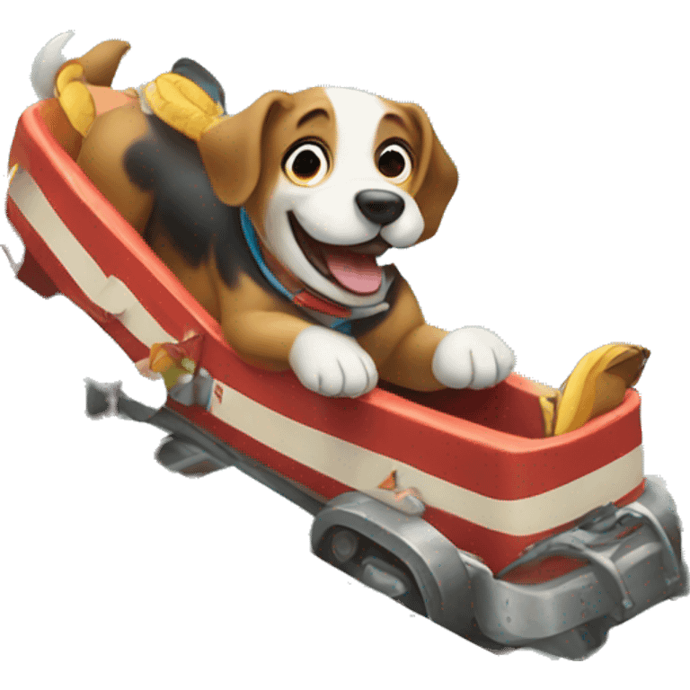 dog on a roller coaster  emoji