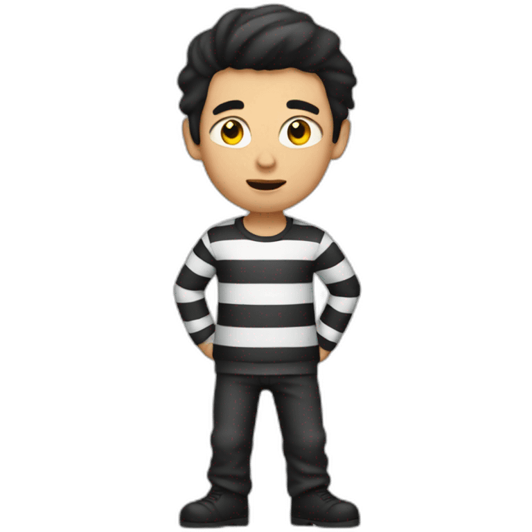 Thief with striped shirt emoji