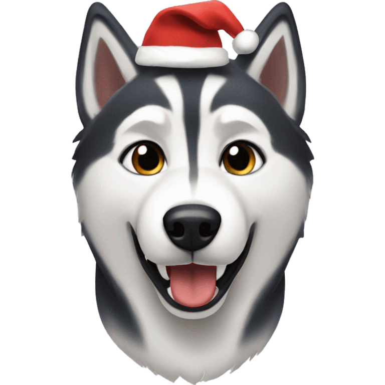 Husky Christmas  emoji