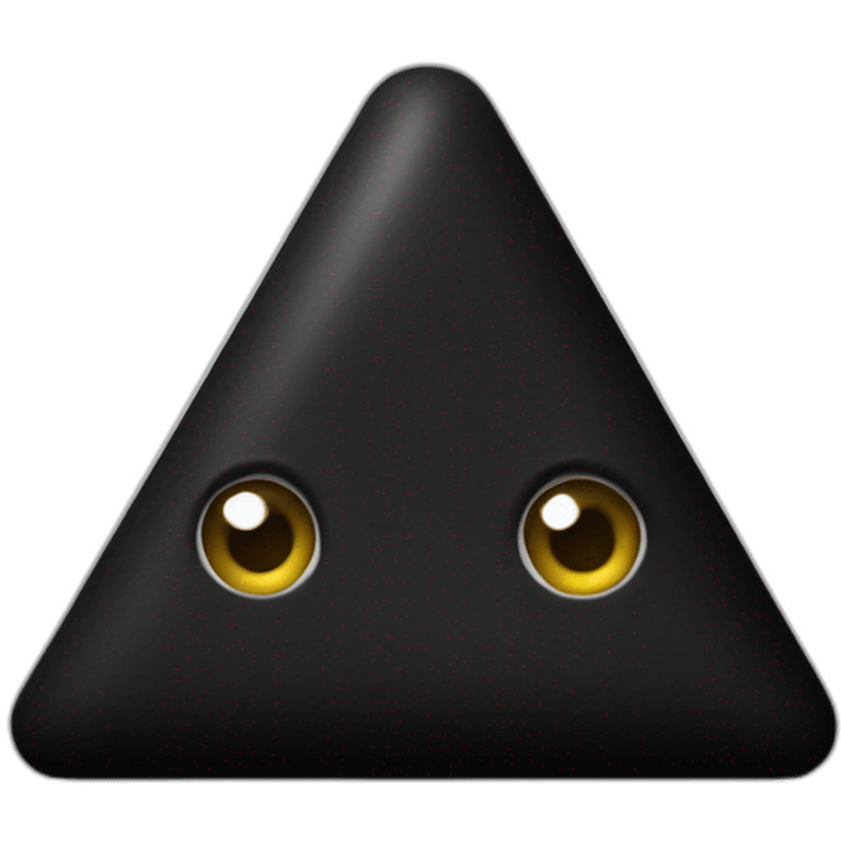 Black Vercel triangle looking fiesty emoji