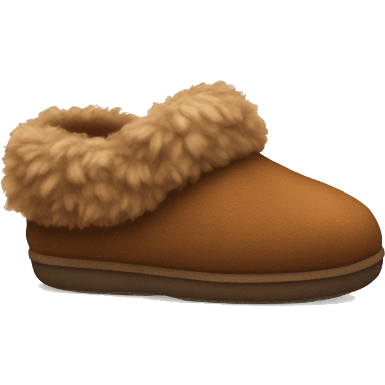 Brown fluffy slippers emoji