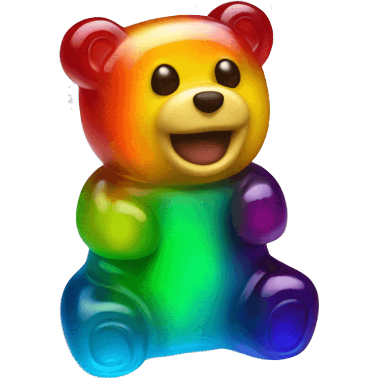 Multi coloured gummy bear emoji