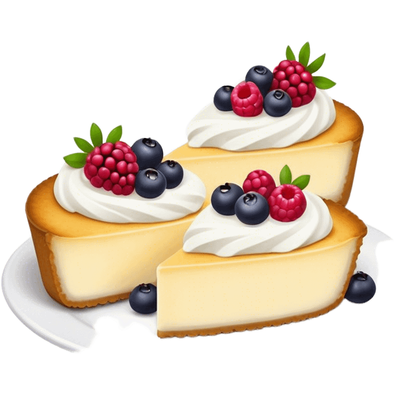 cheesecakes with berries and sour cream emoji