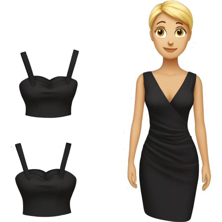 a black dress with a measuring tape wrapped around it emoji