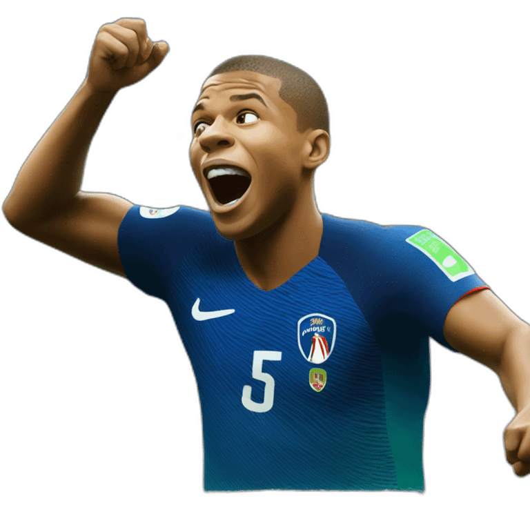 Mbappe winning football world cup emoji