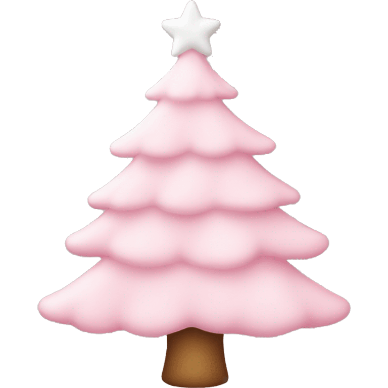 pastel pink christmas tree emoji