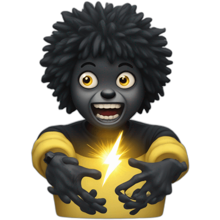 gollywog getting an electric shock emoji