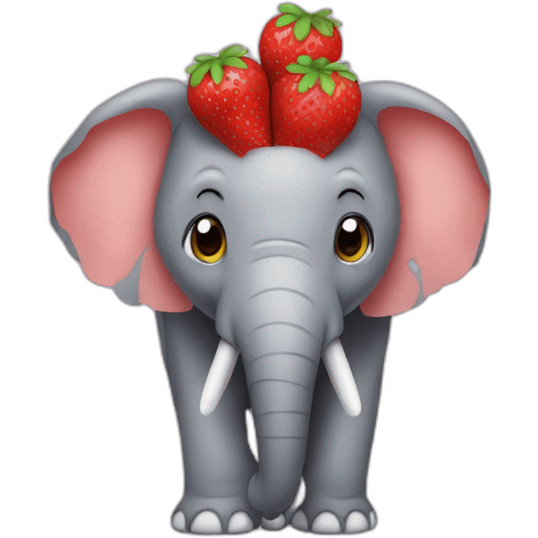 Éléphant fraise emoji