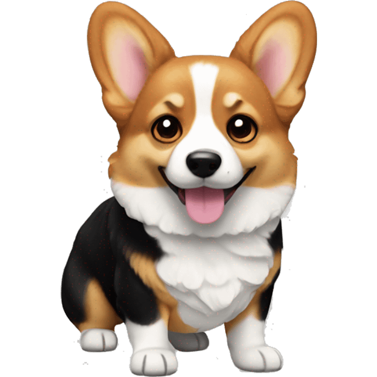 Corgi with black fur emoji