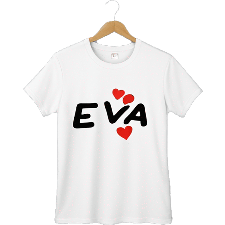 T-shirt with the inscription “I ❤️ eva” emoji