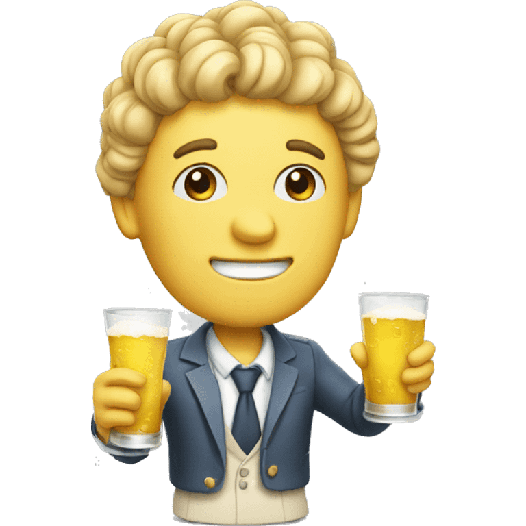 Cheers with brains emoji