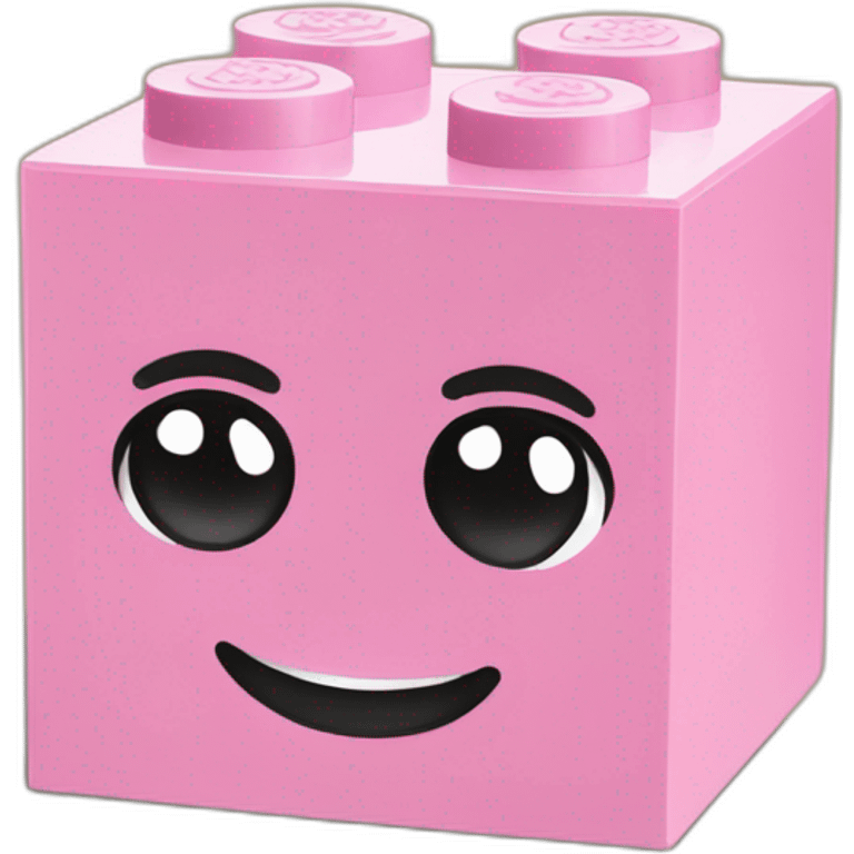 Pink lego brick emoji