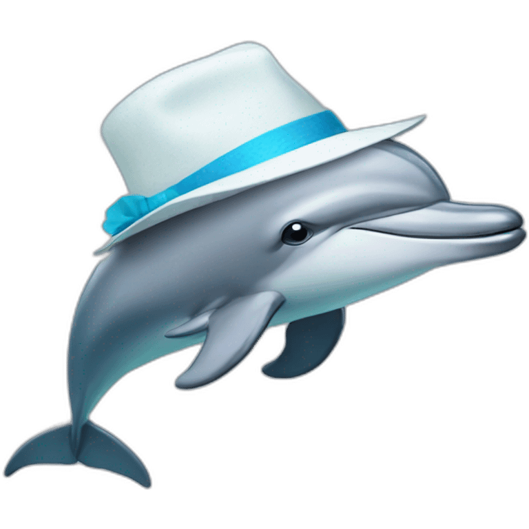 dolphin-in-a-hat emoji