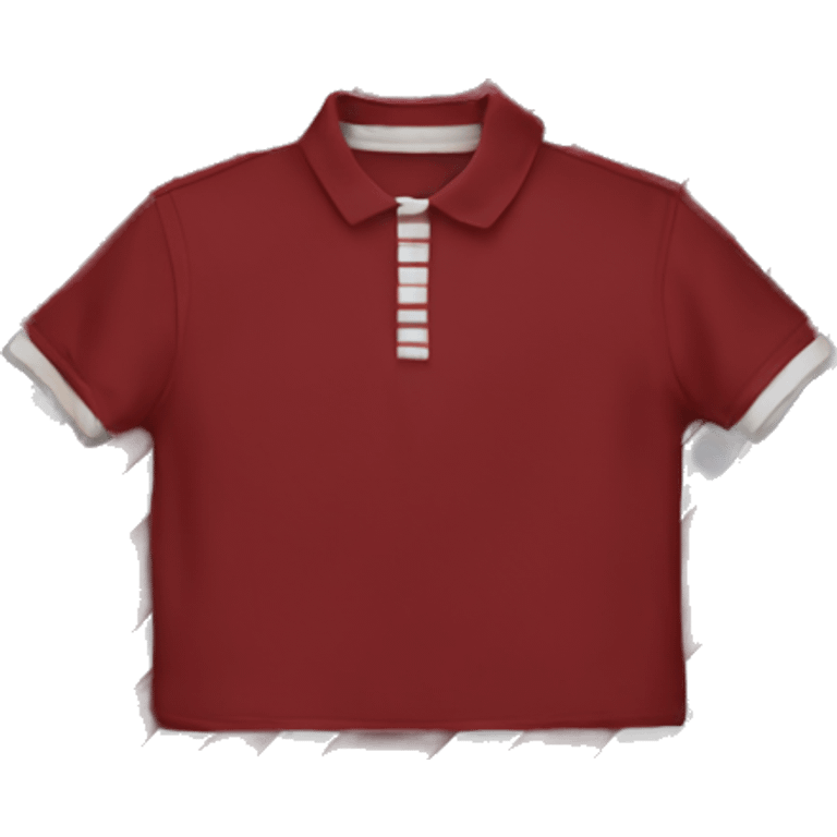  striped polo shirt dark red emoji