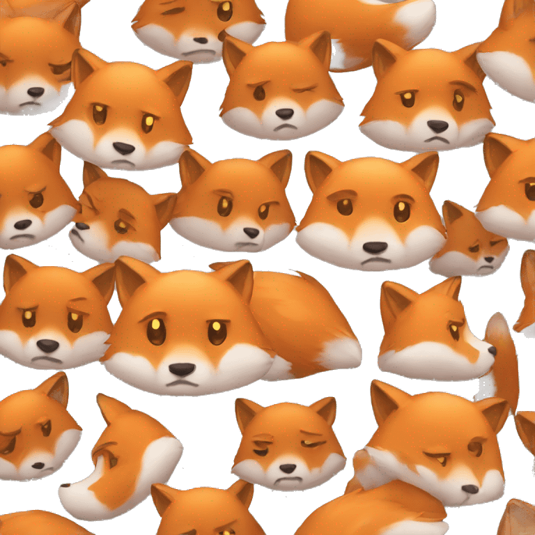 very sad fox emoji