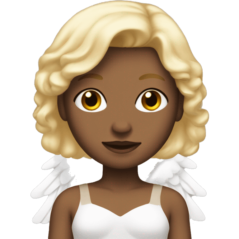 angel with tan-white skin tone and blonde hair  emoji