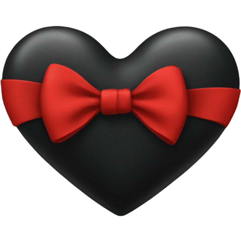 Black heart wrapped in red bow emoji