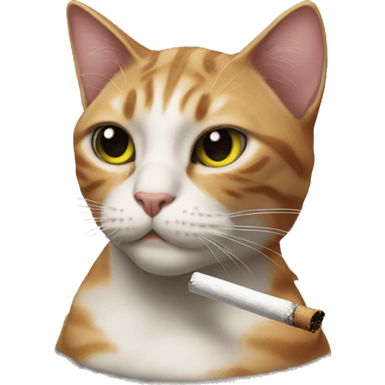 Cat smoking emoji