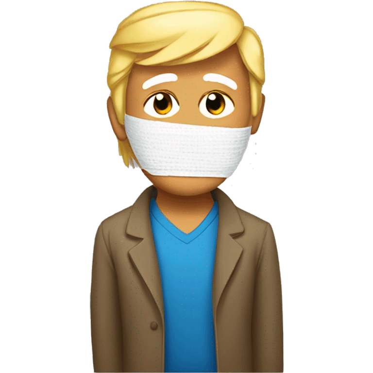 trump with bandage on his ear emoji