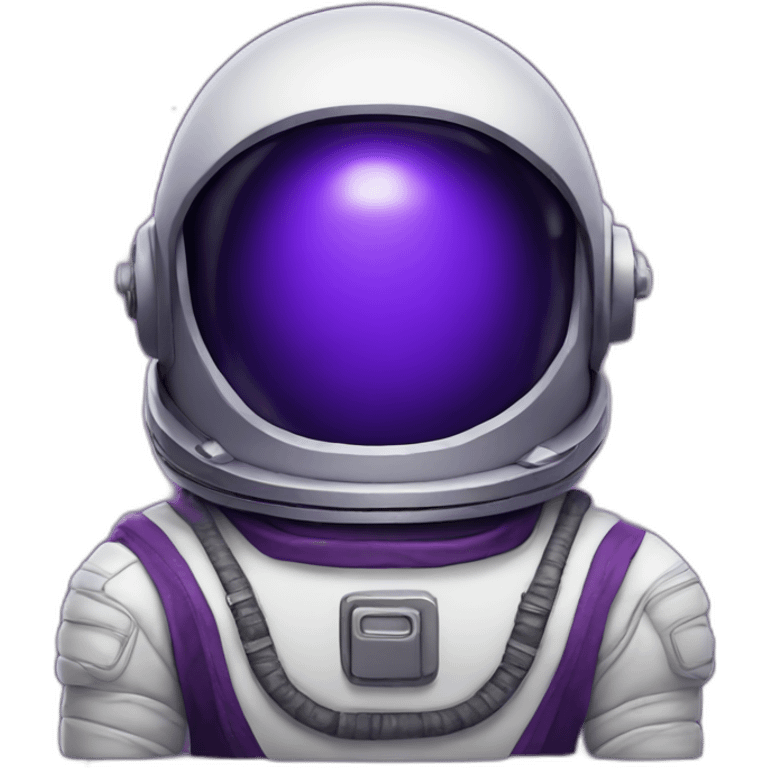 Purple astronaut villain white emoji