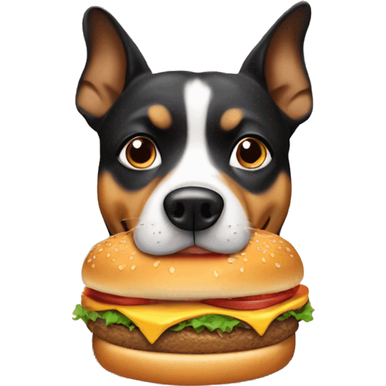 Dog eating burger  emoji