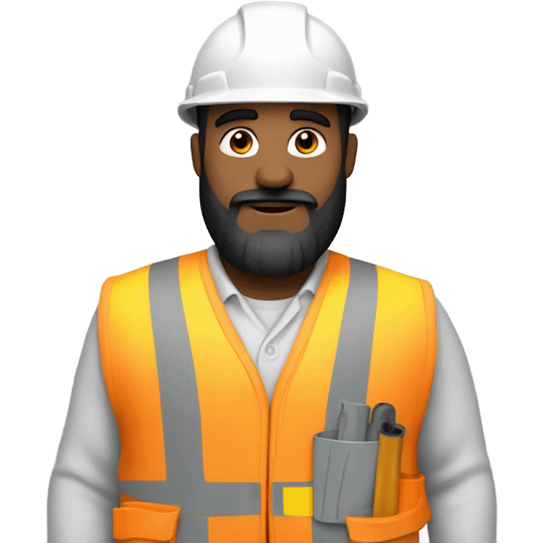 construction worker with a black beard emoji