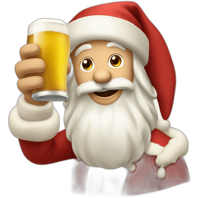 PAPAI NOEL TOMANDO CERVEJA emoji