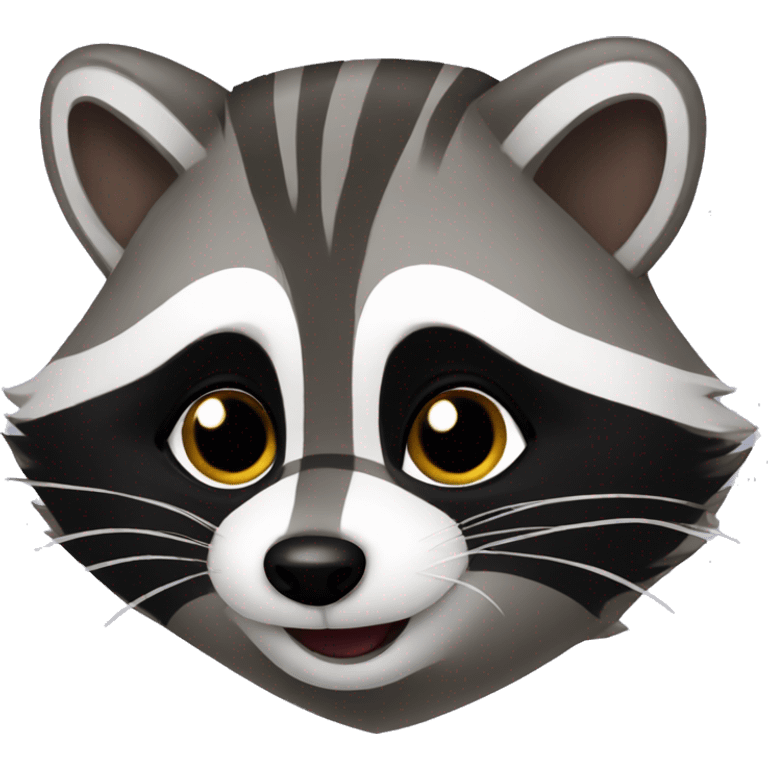 Raccoon in love emoji