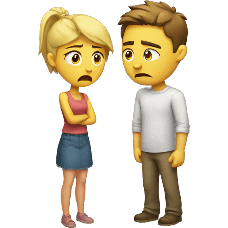 angry couple crying emoji