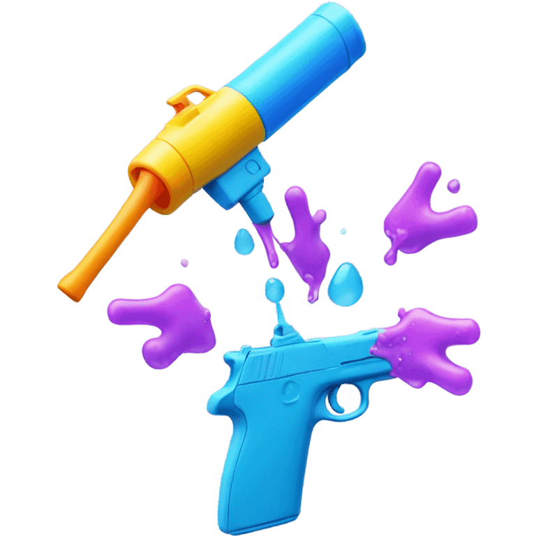 Watergun shooting emoji