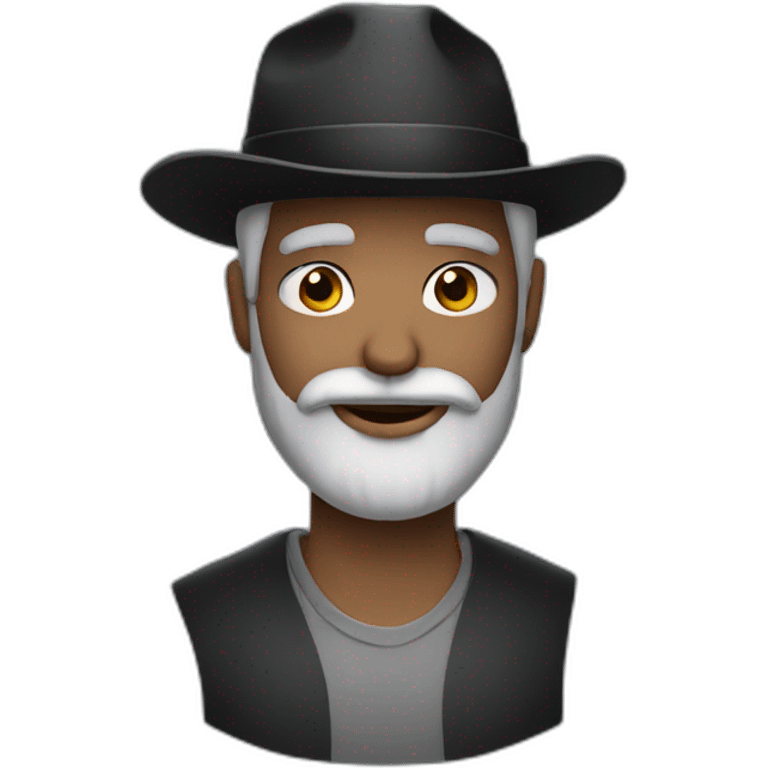 grey beard black hat guy emoji