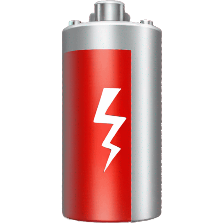 red battery with electric sign emoji