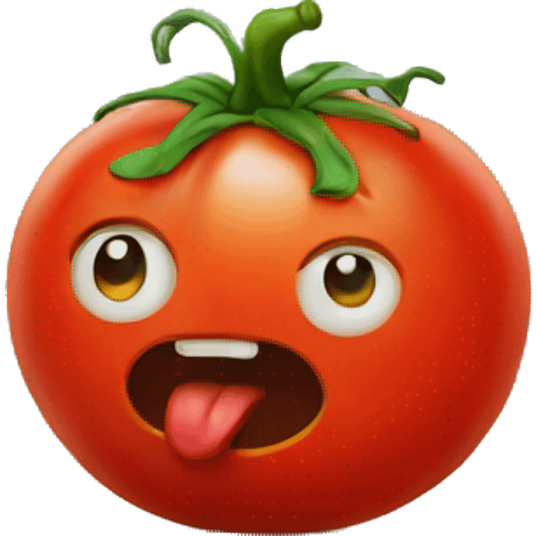 crazy tomato emoji