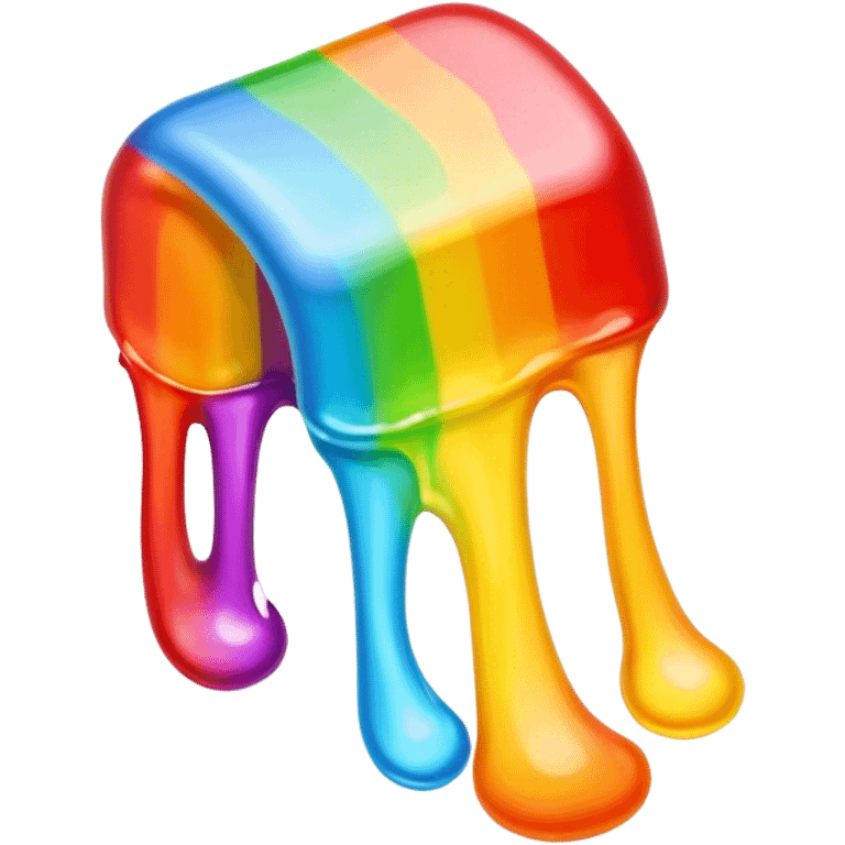 Melting gummy  rainbow emoji