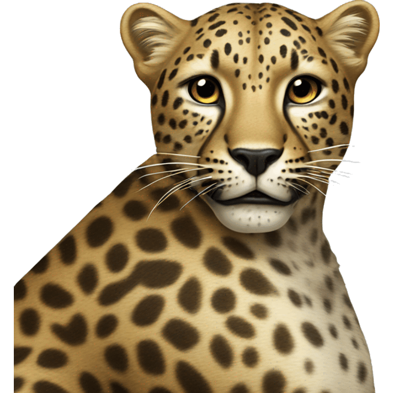 Leopard qui riole emoji