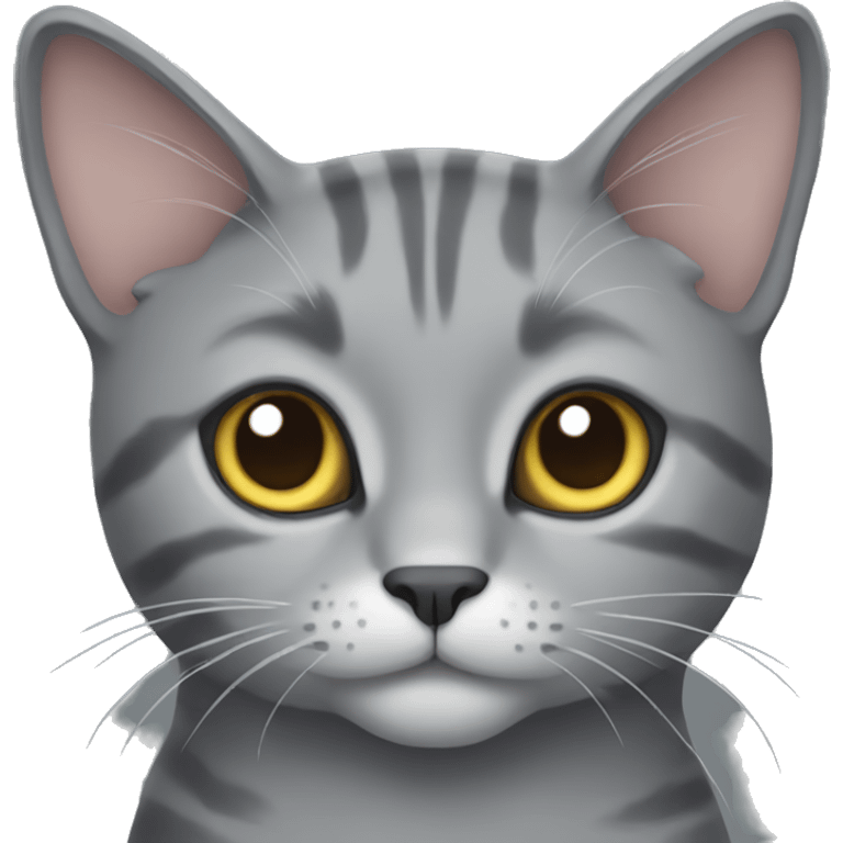 Gray cat emoji