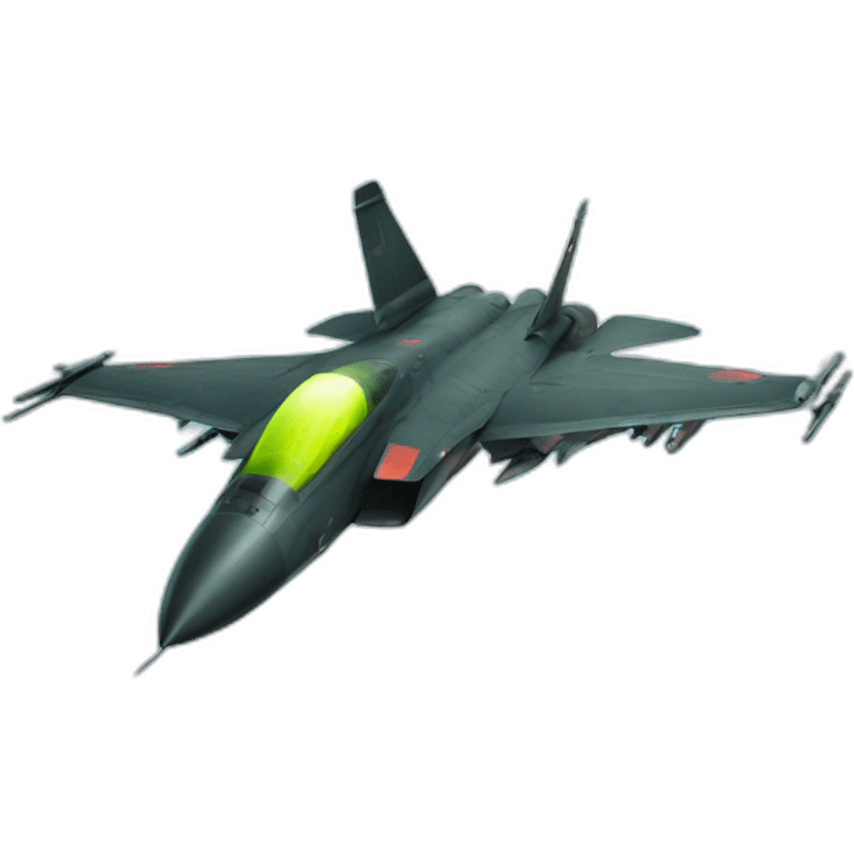 Jet fighter glowing emoji