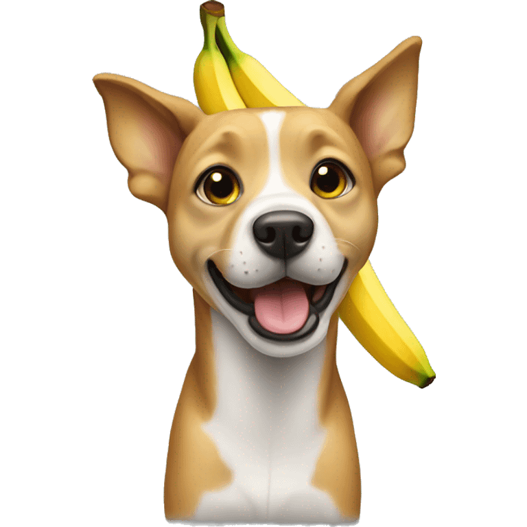 dog with banana emoji