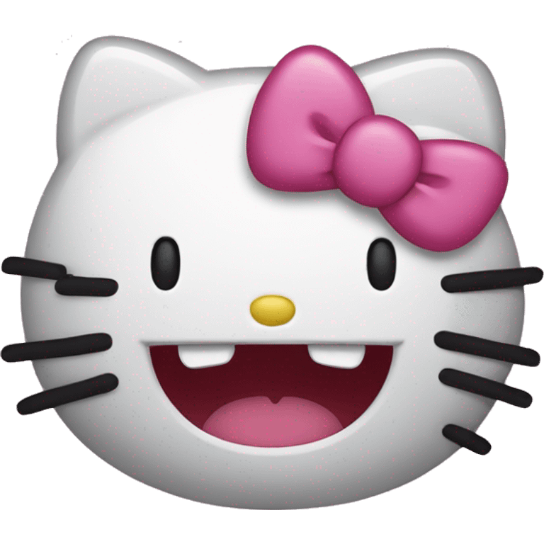 Hello kitty smiling emoji