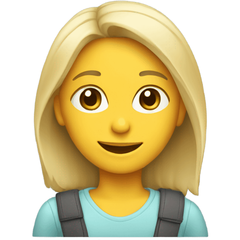 smiling girl in car interior emoji